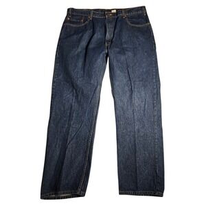 Levis 505 Regular Fit Straight Leg Jeans Mens 42x32 Blue Indigo Denim 00505-0216